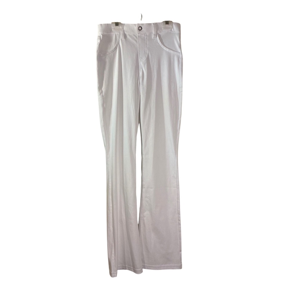 Hue Jeans S Denim Baby Bootcut White Stretch NWT Neutral Minimalist Summer Beach